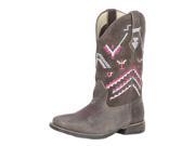 Roper Western Boots Girls Kids Aztec 2 Child Brown 09 018 0903 0307 BR