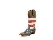 Roper Western Boots Mens American Flag 9.5 D Brown 09 020 7001 0101 BR