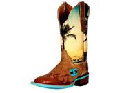 Cinch Western Boots Mens Edge Island Dreams Cowboy 9 EE Tan CEM123