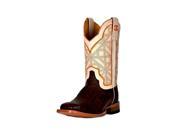 Cinch Western Boots Mens Edge Caiman Print 8.5 EE Chocolate CEM514