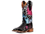 Cinch Western Boots Womens Cowboy Edge Stella 5 B Black Pink CEW116