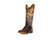 Cinch Western Boots Womens Edge Jeanie Aztec Square 10.5 B Choc CEW148