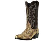 Laredo Western Boots Mens Cowboy Monty Faux Snake 7 D Golden 68068
