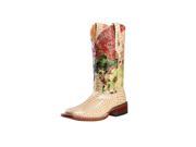 Johnny Ringo Western Boots Womens Gavial Croco 6 B Porcelain 628 06C