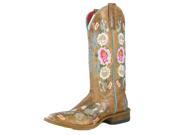 Macie Bean Western Boots Womens Rose Garden Floral 6.5 M Honey M9012