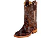 Horse Power Western Boots Boys Sabotage Lattice 4 Youth Brown HP1082
