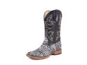 Roper Western Boots Womens Zebra 6.5 B Black 09 021 1901 0059 BL