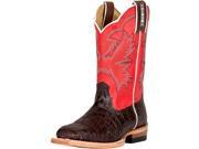 Cinch Western Boots Girls Caiman Print 4.5 Youth Brown Coral KCY107