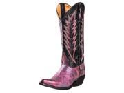 Johnny Ringo Western Boots Womens Marble Exotic 6.5 B Blk Pink 628 05T