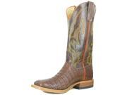 Anderson Bean Western Boots Mens Caiman Belly 8.5 D Tobacco S1110