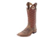 Horse Power Western Boots Mens Leather Cowboy Bison 9.5 B Toast HP1028
