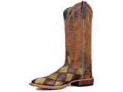 Horse Power Western Boots Mens Leather Cowboy Patchwork 8.5 B HP1053