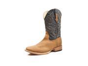 Roper Western Boots Mens Square Stitch 9.5 D Tan 09 020 1900 0012 TA