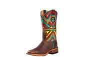 Johnny Ringo Western Boots Womens Cowboy 8.5 B Bone Blue JR922 39C