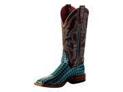 Macie Bean Western Boots Womens Que Chula Weave 7 B Turq Tobacco M9098