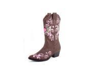 Roper Western Boots Girl Heart Snip 13 Child Brown 09 018 1556 0456 BR