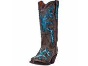Dan Post Western Boots Womens Cowboy Touche 9 M Brown Turquoise DP3213
