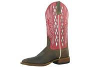 Horse Power Western Boots Mens 8.5 EE Toast Bison Red Javalina HP1596