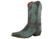 Macie Bean Western Boots Womens Cowboy Wing Snip Toe 6 B Black M8548