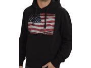 Roper Western Sweatshirt Men L S Hood Flag S Black 03 097 0185 0017 BL