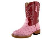 Roper Western Boots Girls Ostrich 5 Infant Pink 09 017 1900 0051 PI