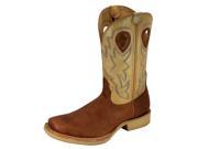 Twisted X Western Boots Mens Horseman Square 7.5 D Hazel Brown MHM0017
