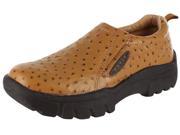 Roper Western Shoes Mens Ostrich Slip On 9.5 W Tan 09 020 0601 8350 TA