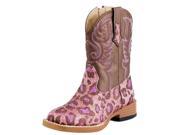 Roper Western Boots Girls Leopard 7 Infant Pink 09 017 1901 0072 PI