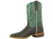 Horse Power Western Boots Mens Elephant 9 D Espresso Turquoise HP1601