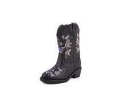 Roper Western Boots Girls Floral 7 Infant Black 09 017 1556 0559 BL