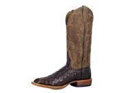 Horse Power Western Boots Mens Leather Cowboy Gator 10 EE Brown HP1070