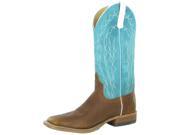 Anderson Bean Western Boots Mens Square Toe 8.5 D Briar Teal S1111