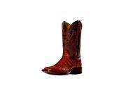 Cinch Western Boots Mens Cowboy Caiman Sq Toe 9.5 D Cognac CFM149
