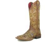 Macie Bean Western Boots Womens Floral Josephine 6 B Whiskey M9041