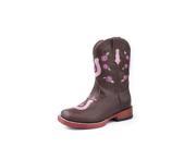 Roper Western Boots Girls Horseshoe 6 Infant Brown 09 017 1901 0037 BR