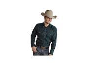 Roper Western Shirt Mens L S Snap Dobby L Teal 01 001 0017 0728 BU