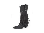 Roper Western Boots Womens Fringe Stud 10 B Black 09 021 1556 0684 BL