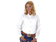 Roper Western Shirt Womens L S Solid L White 03 050 0366 0025 WH