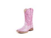 Roper Western Boots Girls Kid Glitter 1 Child Pink 09 018 1901 0028 PI