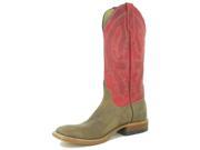 Anderson Bean Western Boots Mens Bison Square Toe 9 D Dune Red S1114