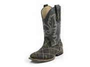 Roper Western Boots Boys Patchwork 1 Child Brown 09 018 0903 0295 BR
