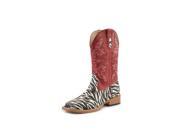 Roper Western Boots Womens Zebra Bling 10 B Black 09 021 1901 0052 RE