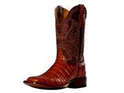Cinch Western Boots Womens Cowboy Caiman Sq Toe 7 B Cognac CFW149