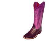 Macie Bean Western Boots Womens Crocodile Tears 6.5 M Choc Pink M9057