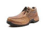 Roper Western Shoes Men Ostrich Lace Up 10 D Brown 09 020 1654 1559 BR