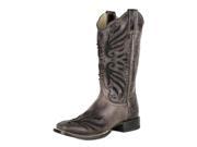 Roper Western Boots Womens Black Lace 8.5 Brown 09 021 7022 1402 BR