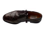 Ferrini Dress Shoes Mens Alligator Lace Up Leather 10.5 D Choc F3673
