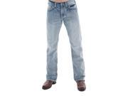 B. Tuff Western Denim Jeans Men Bold Brave Distress 29 Reg Lt Wash MJBOBR