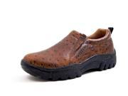 Roper Western Shoes Mens Ostrich Slip 10.5 D Tan 09 020 0601 0371 TA