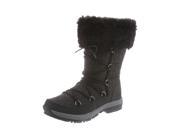 Bearpaw Boots Womens Faux Fur Leslie Snow Leather WP 6 M Black 1932W